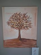 DECORATIE SCHILDERIJEN bruin/goud tinten  eigen werk, Ophalen