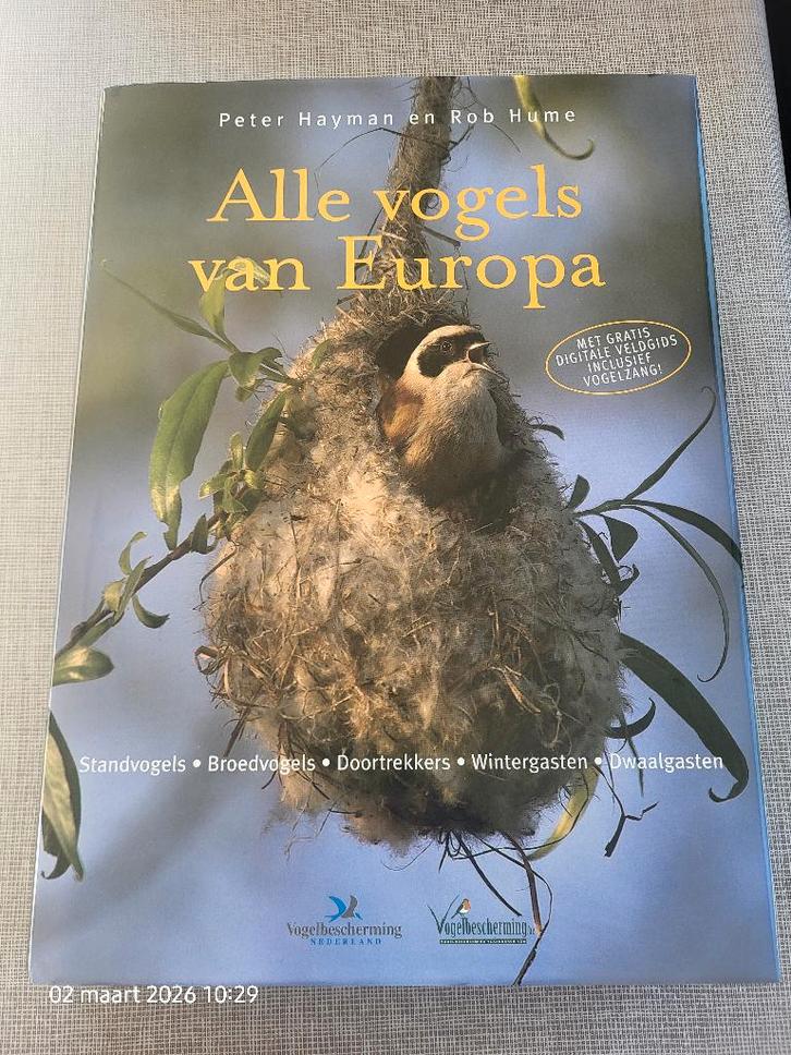 Alle vogels van Europa NIEUW !, Livres, Animaux & Animaux domestiques, Comme neuf, Oiseaux, Enlèvement ou Envoi