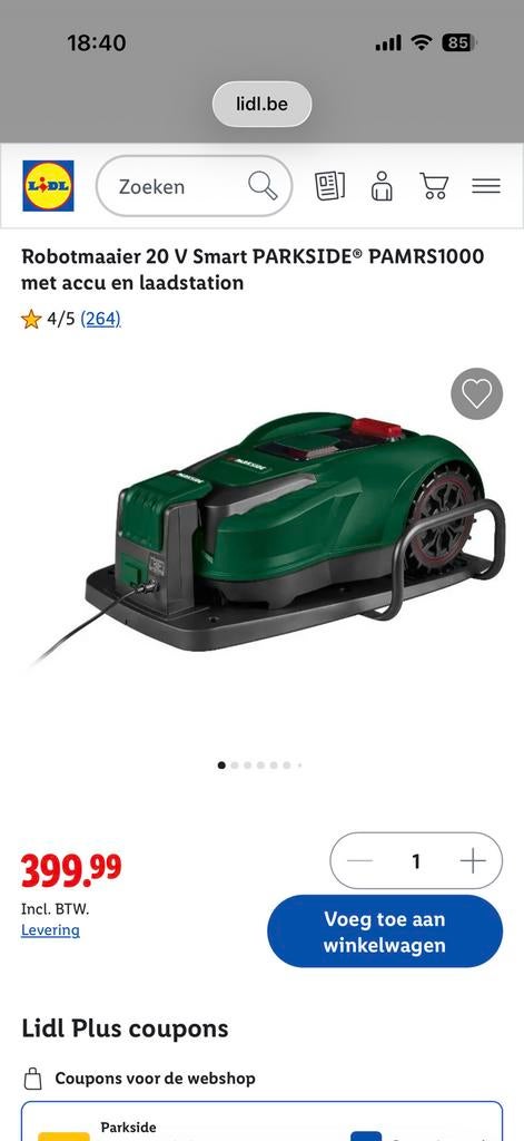 Robotmaaier, Ophalen, Nieuw, Meer dan 25 cm