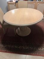 Table ronde 1.3m avec allonge de 40 cm, Maison & Meubles, Enlèvement, Utilisé, Autres essences de bois