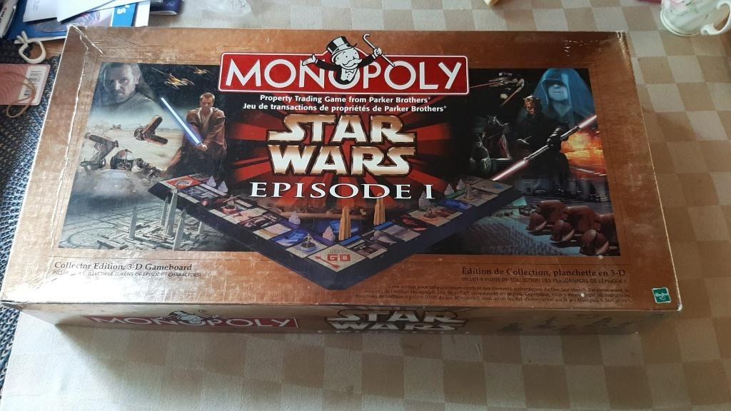bordspel Monopoly Star Wars Episode 1 collectors + 3d bord, Hobby en Vrije tijd, Gezelschapsspellen | Bordspellen, Nieuw, Een of twee spelers