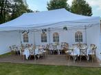 Tent 4x8m te huur volledig water- en winddicht, Tuin en Terras, Partytenten, Ophalen of Verzenden, Zo goed als nieuw