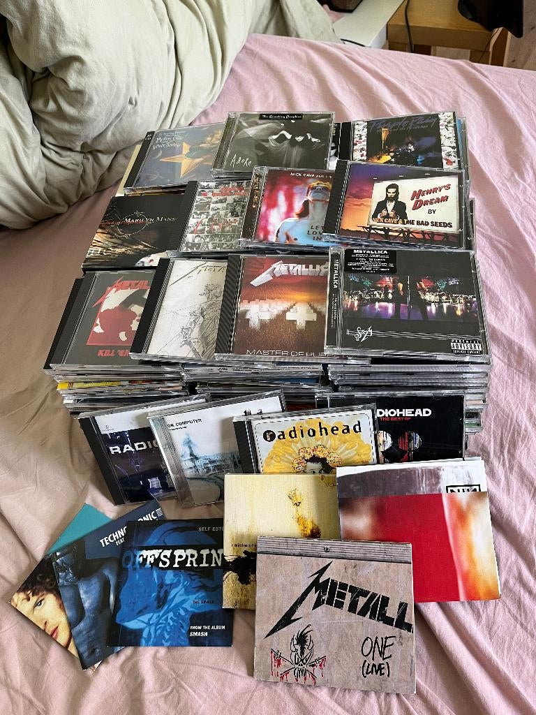 Topcollectie 140+ CD's: Metallica, Radiohead, NIN, Nick Cave, Cd's en Dvd's, Cd's | Rock, Gebruikt, Overige genres, Ophalen