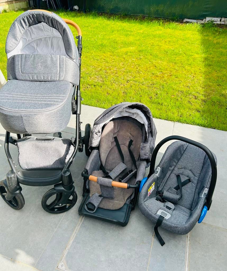 3 in 1 wandelwagen van Charmi Baby, Gebruikt, Verstelbare duwstang, Ophalen, Kinderwagen