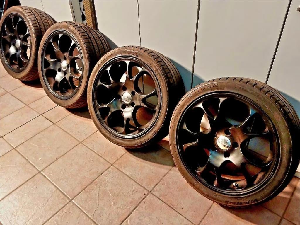 4 jantes alu 17" Ford Scorpio, entraxe 5x112, Pneus et Jantes, Pneus été, 17 pouces, Enlèvement