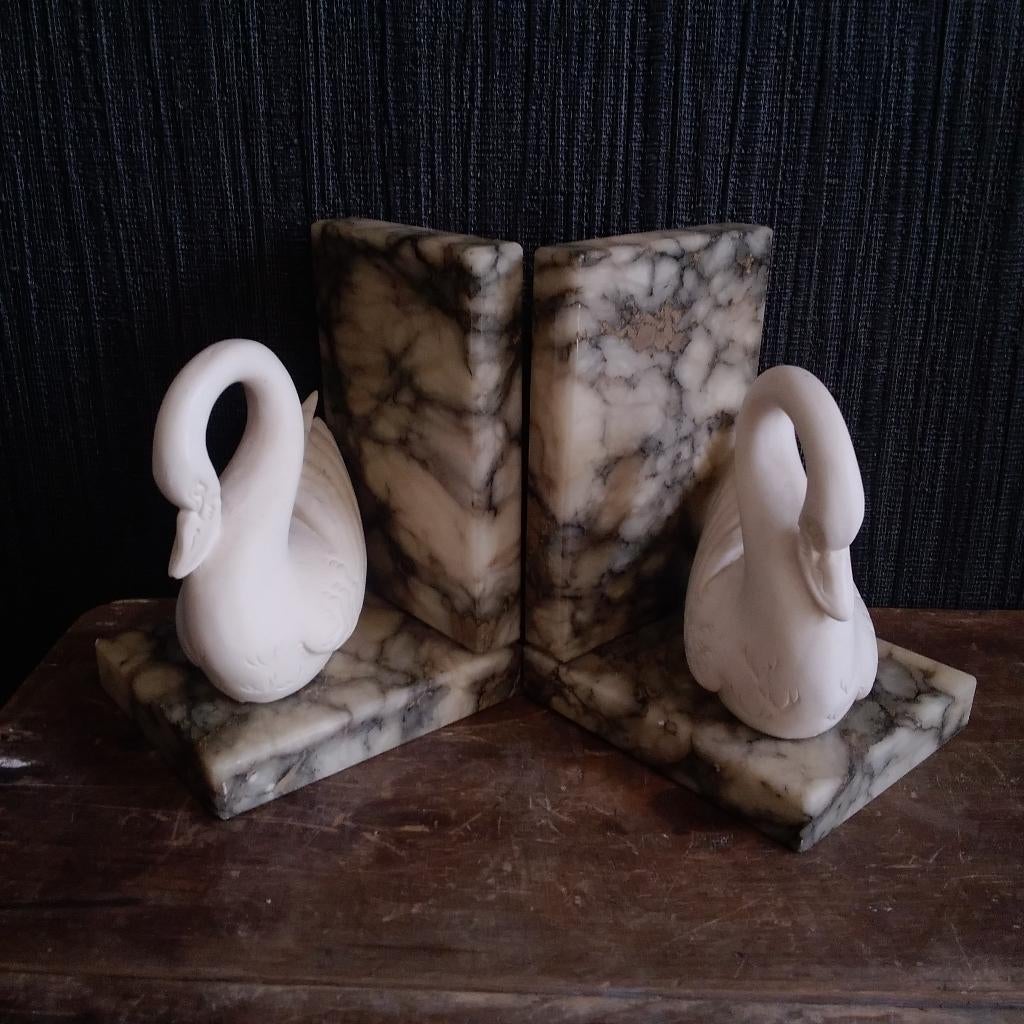 serre-livres art déco en albâtre fabriqués à la main, Antiquités & Art, Envoi