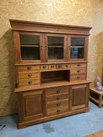Prachtige massief teakhouten buffetkast/vitrine 180cm, Ophalen