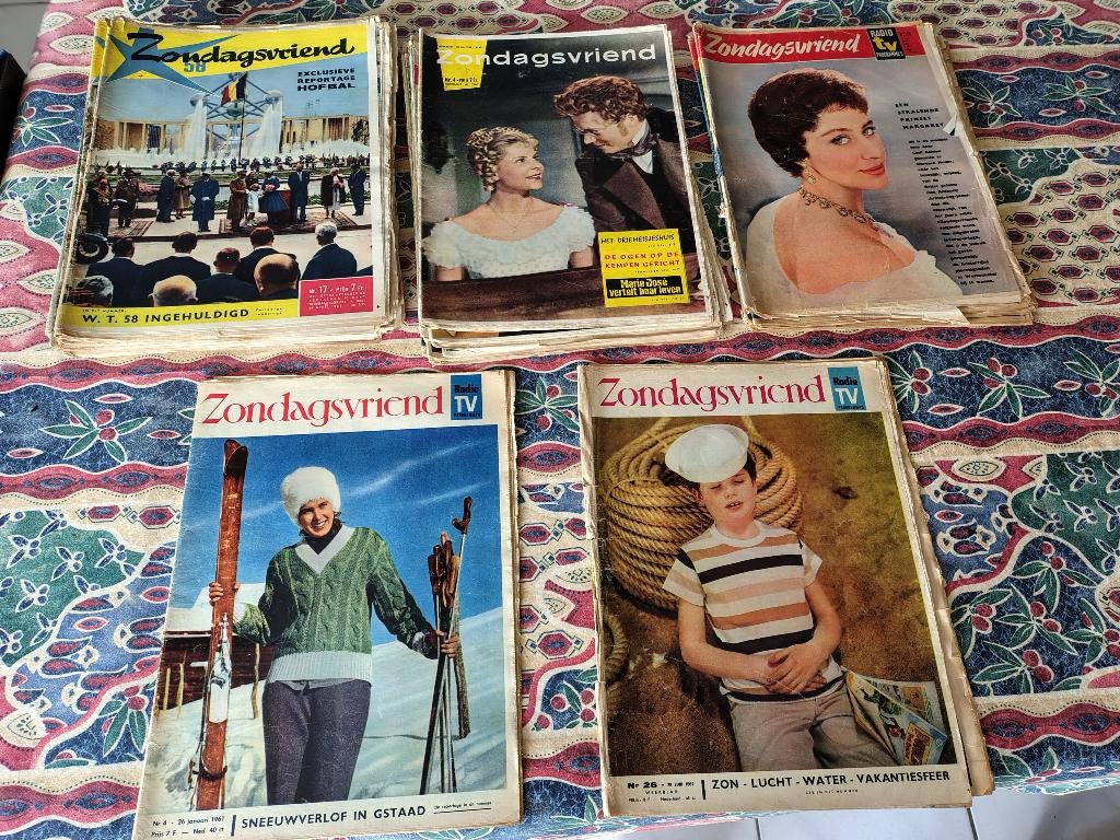 40 oude tijdschriften Zondagsvriend, Ophalen, 1940 tot 1960, Tijdschrift