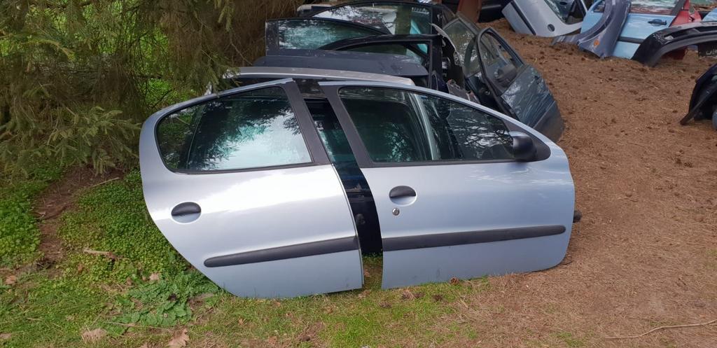 PEUGEOT 206 PORTIEREN RV+RA BJ 98 TOT 2006, Gebruikt, -, Deur, -