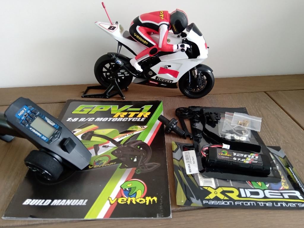 RC Venom GPV-1 moto +émetteur 2,4 GHz ARTR *rare*, Envoi, Neuf
