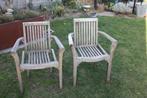 Tuinstoelen (8) in teak, Tuin en Terras, Tuinstoelen, Ophalen, Gebruikt, Teakhout, Stapelbaar