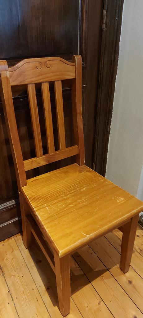 7 houten stoelen, Maison & Meubles, Chaises, Utilisé, Cinq, Six Chaises ou plus, Bois, Autres couleurs, Enlèvement