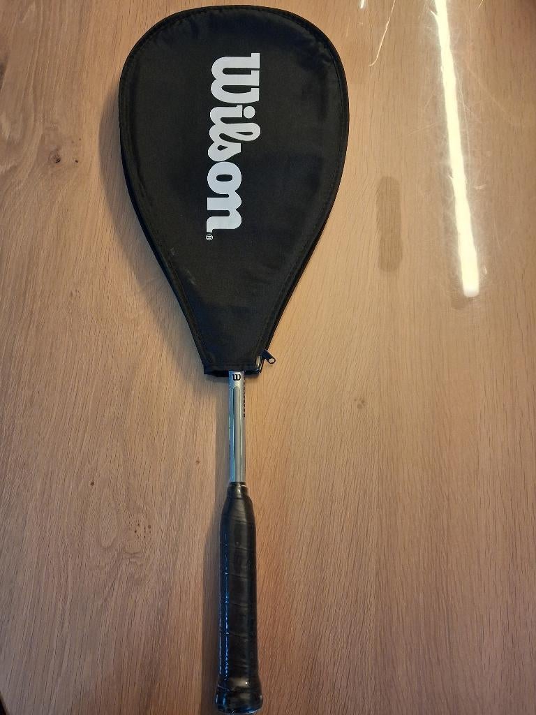Raquette de squash Wilson avec housse, Sports & Fitness, Squash, Enlèvement, Comme neuf, Raquette, Avec housse