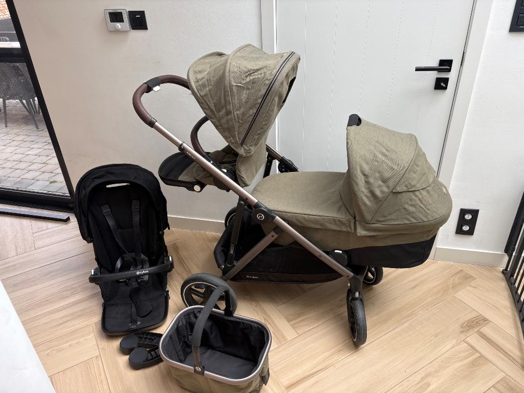 Cybex gazelle S duo khaki, Gebruikt, Duowagen, Combiwagen, Ophalen