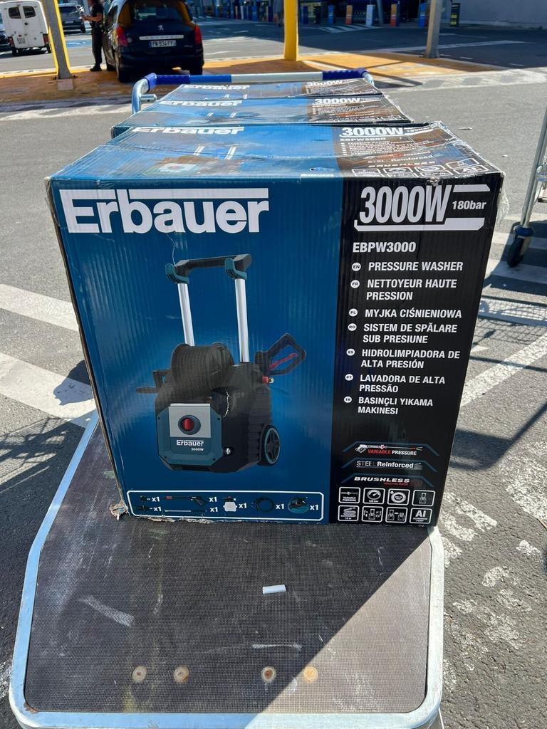 Nettoyeur haute pression Erbauer 180 bar – 3000 W – Neuf, Enlèvement