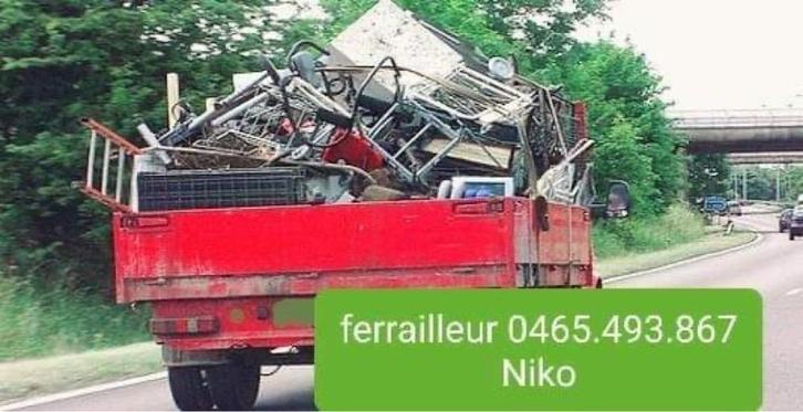 Ferrailleur 0465.493.867 Niko Gratuit BRUXELLES, Doe-het-zelf en Bouw, Metalen, Gebruikt, IJzer, Ophalen