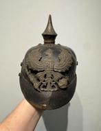 WW1 casque a pointe Ersatz M15 Allemand avec nom et régiment, Collections, Enlèvement ou Envoi