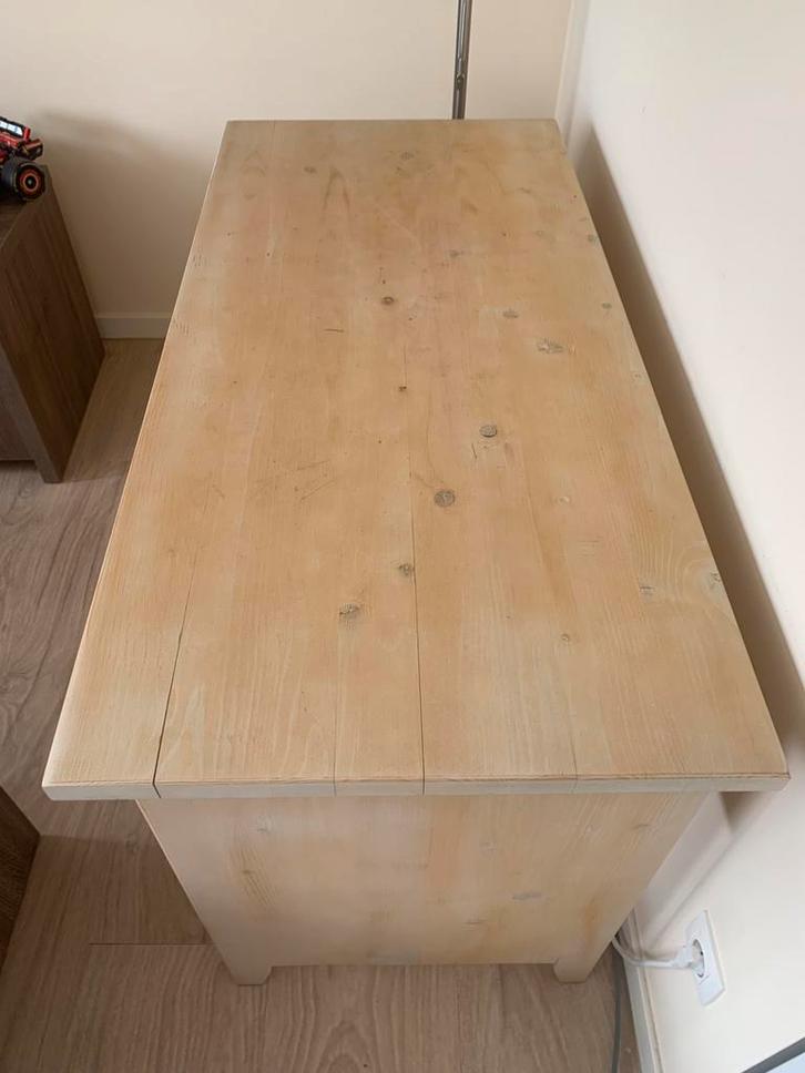 Houten bureau, Maison & Meubles, Bureaux, Utilisé, Bureau enfant, IKEA, Naturel, Bois, Brun, Avec tiroirs, Enlèvement