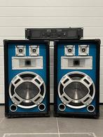 LTC DJ12BB DJ PACK 2x 600W Speaker Leds et Ampli, Autres marques, Enlèvement, 120 watts ou plus, Stéréo