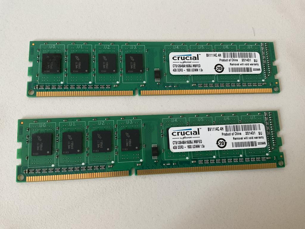 4 Go de RAM DDR3 (pour les deux), Informatique & Logiciels, Mémoire RAM, Enlèvement ou Envoi, Comme neuf, DDR3