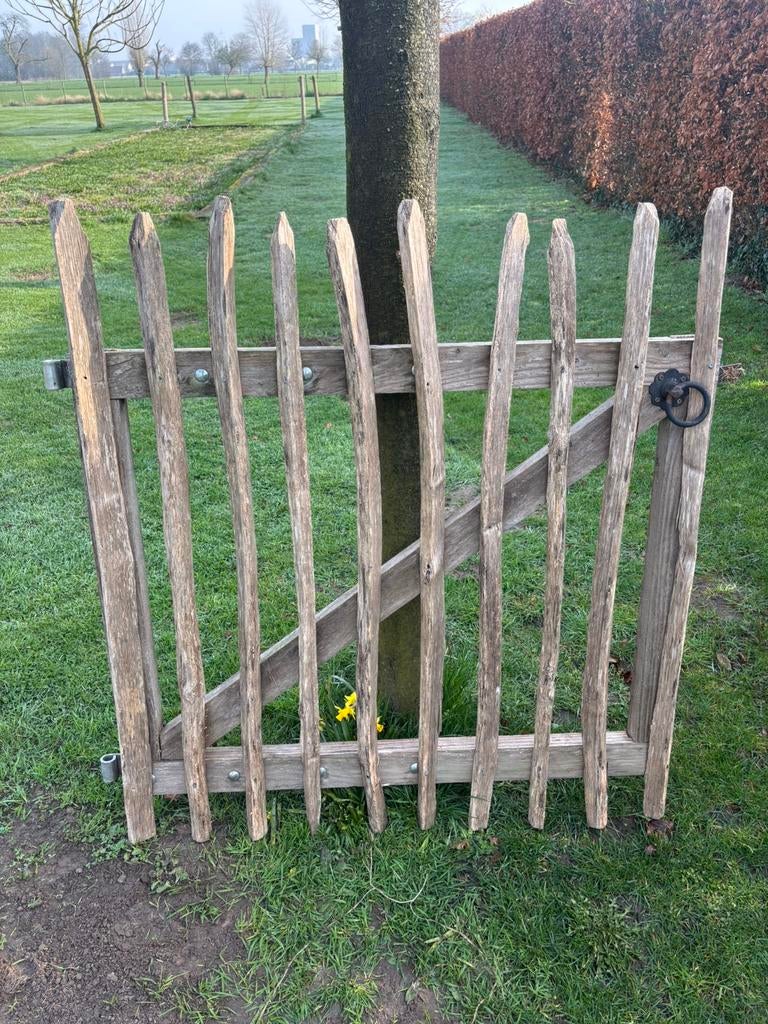 Tuinpoort / hek, Tuin en Terras, Ophalen, Gebruikt, Hout, Draaipoort