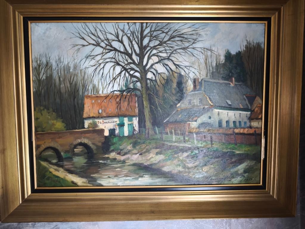 schildedrij marcel henneghien de zwalmmolen, Antiquités & Art, Enlèvement