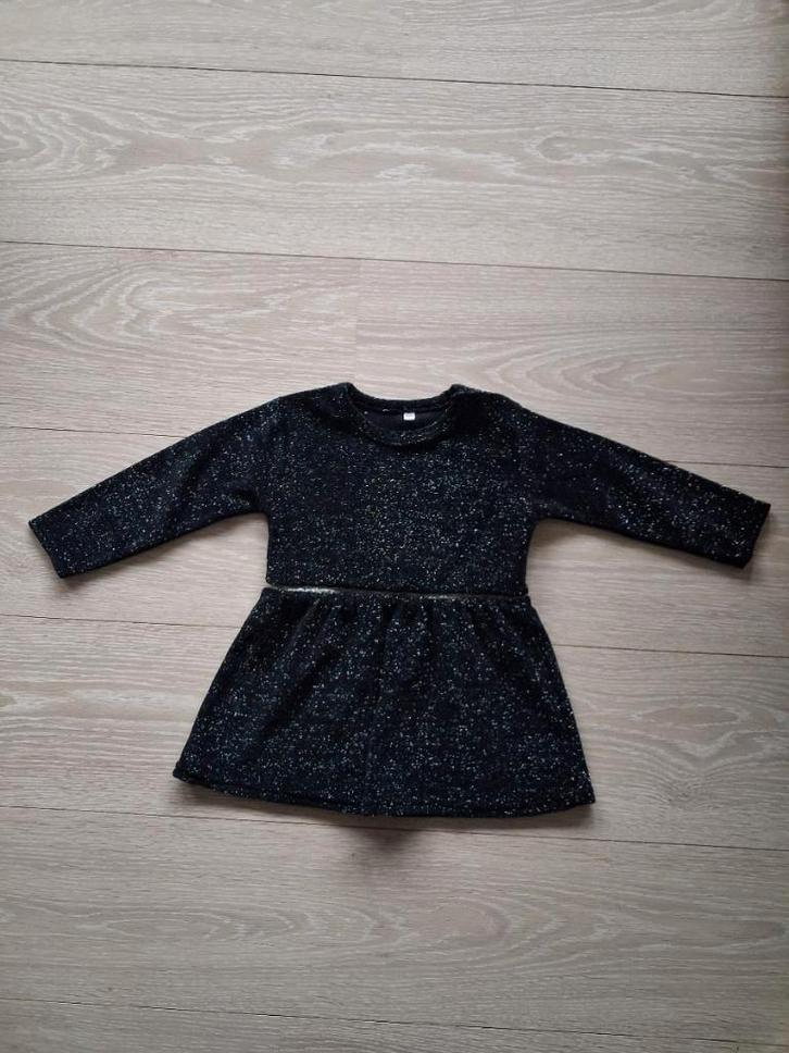 Glitter jurkje Zeeman maat 86 - feestdagen!, Kinderen en Baby's, Babykleding | Maat 86, Zo goed als nieuw, Meisje, Jurkje of Rokje