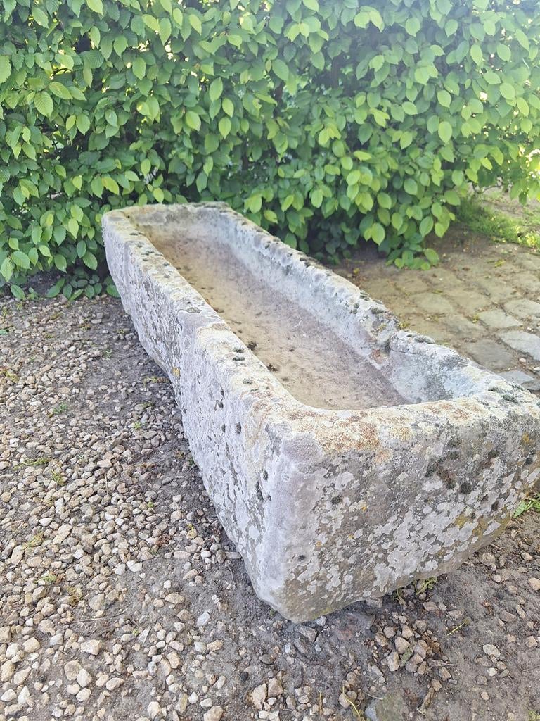 Oude trog in Franse hardsteen, Tuin en Terras, Tuinbanken, Ophalen