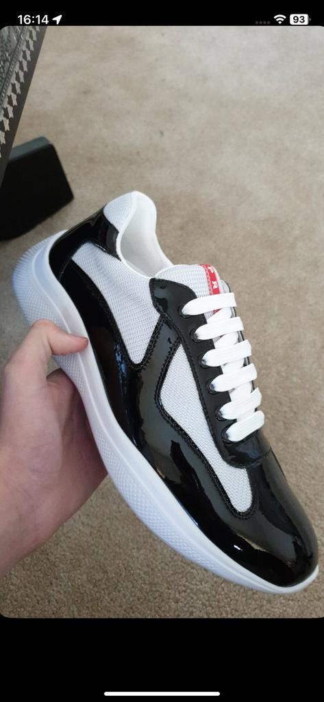 Prada cups, Enlèvement ou Envoi, Comme neuf, Blanc, Baskets