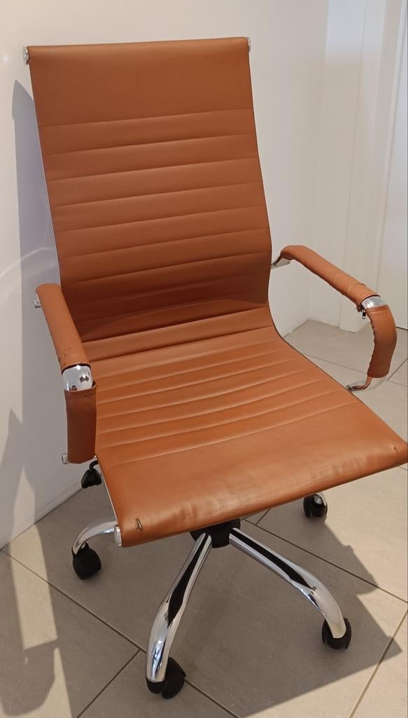 Bureaustozl cognac, Huis en Inrichting, Bureaustoelen, Ophalen, Bureaustoel