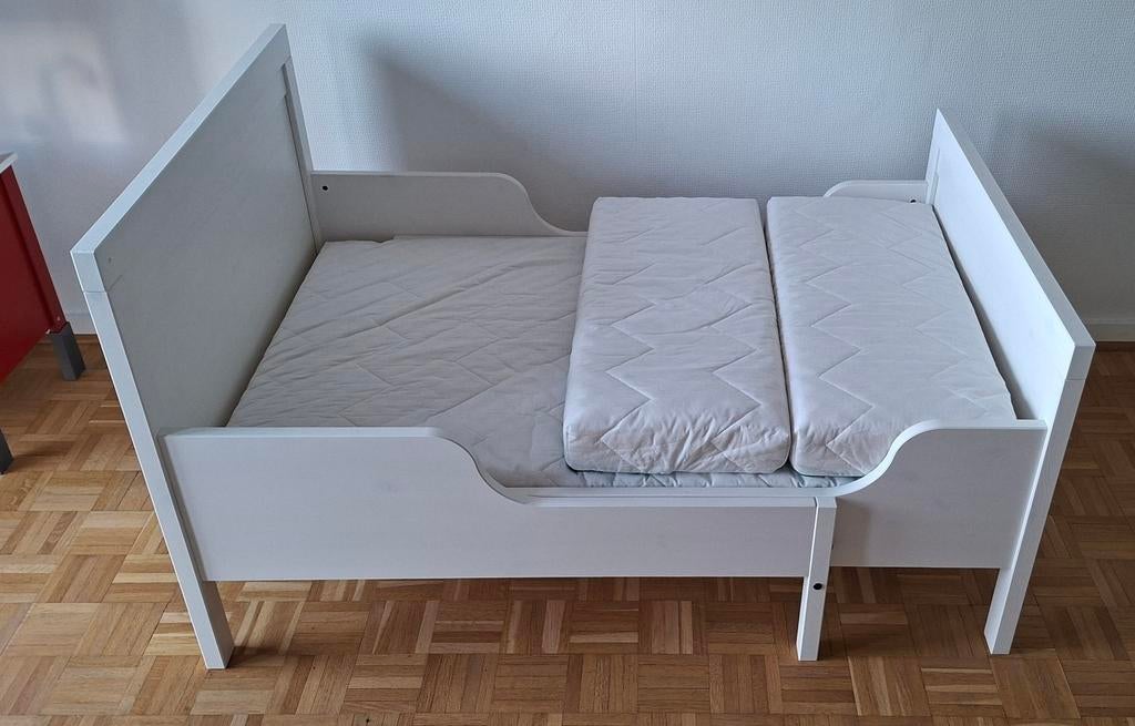 Ensemble Lit Extensible IKEA SUNDVIK + Matelas VIMSIG + Somm, Enfants & Bébés, Chambre d'enfant | Lits, Comme neuf, 180 cm ou plus