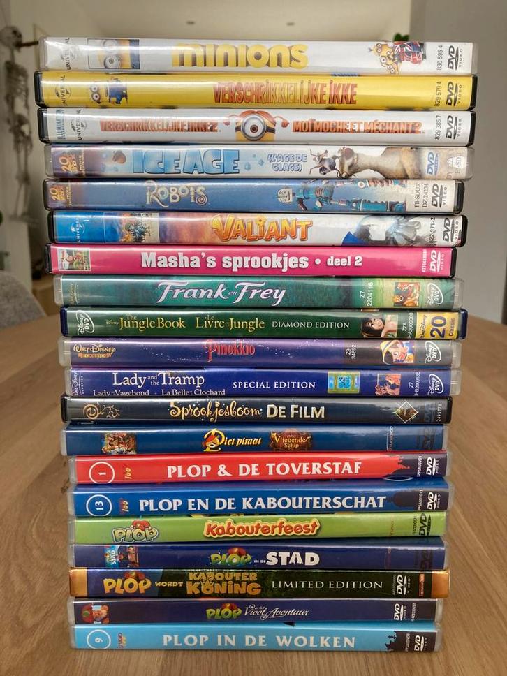 20 DVD pour enfants Plop, Minions, Disney, etc., CD & DVD, DVD | Enfants & Jeunesse, Comme neuf, Film, Tous les âges, Enlèvement ou Envoi