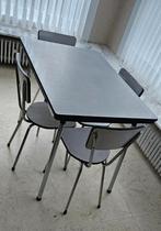 Vintage 'Torck' set formica keukentafel en stoelen, Enlèvement, Utilisé, Gris