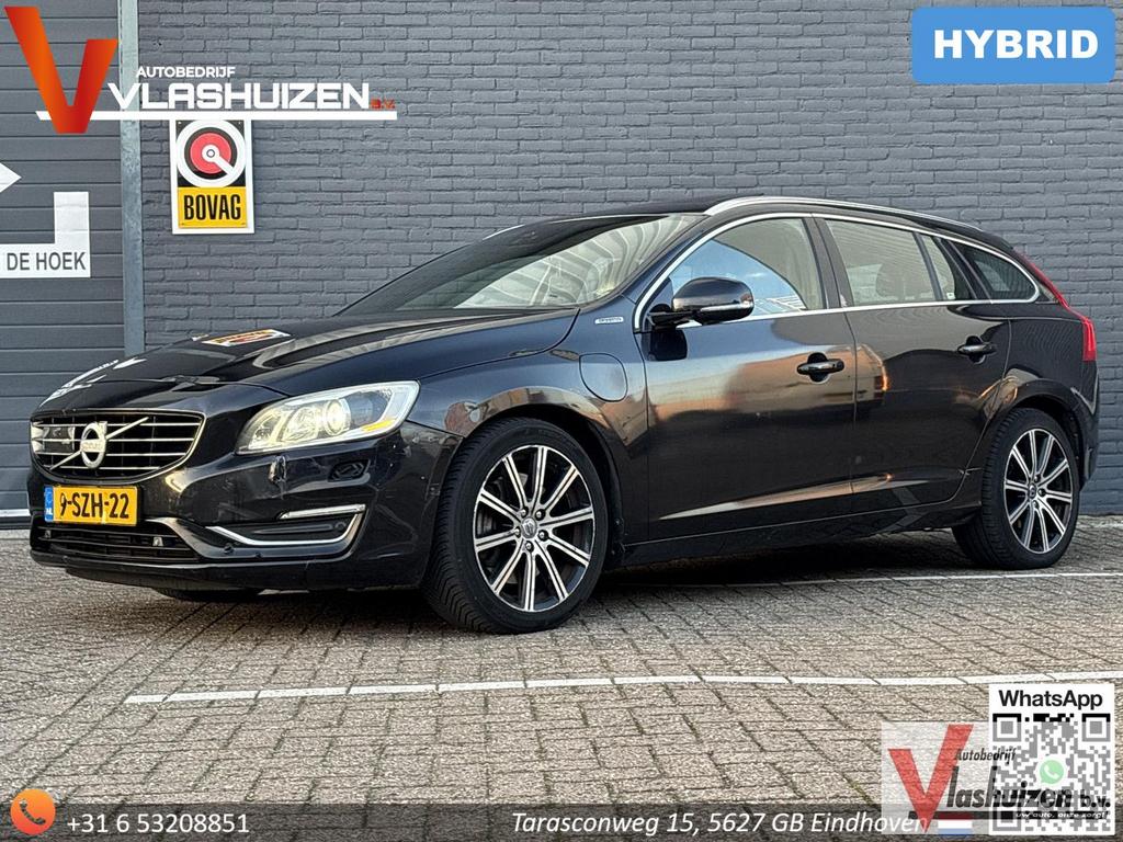 Volvo V60 2.4 D6 AWD Plug-In Hybrid Summum | Schuif/Kantelda, Auto's, Volvo, Automaat, 48 g/km, Zwart, Break