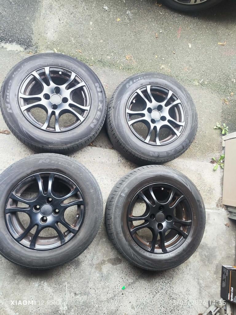 4 jantes alu Citroën/ peugeot 205/65 R15, Autos : Pièces & Accessoires, Neuf, 15 pouces, Pneus et Jantes, Pneus été