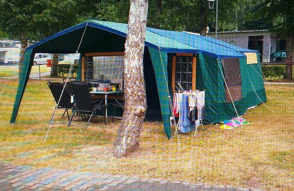 Vouwwagen, campingkar, plooitent, Caravanes & Camping, Caravanes pliantes, Cabanon, jusqu'à 6, Bleu, Présent, Enlèvement