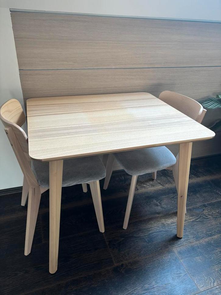 Lisabo tafel en stoelen, Maison & Meubles, Tables | Tables à manger, Comme neuf, 50 à 100 cm, 50 à 100 cm, jusqu'à deux personnes