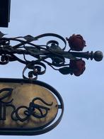 prachtig, smeedijzeren, handgemaakt uithangbord, Ophalen, Brons