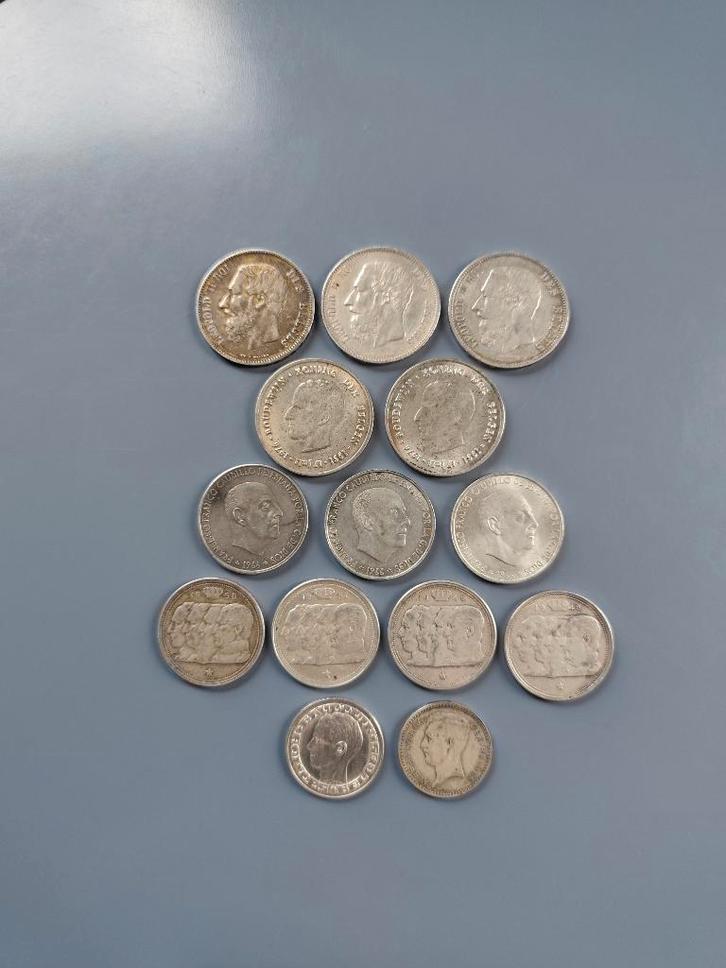 Lot piéces de monnaies en Argent, Timbres & Monnaies, Monnaies | Belgique, Argent, Argent, Enlèvement ou Envoi