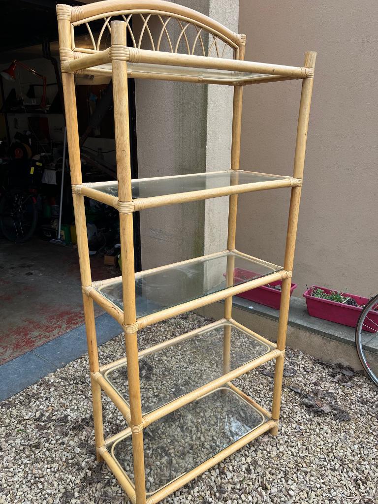 Etagère en rotin - déco ou bibliothèque, Enlèvement, Utilisé