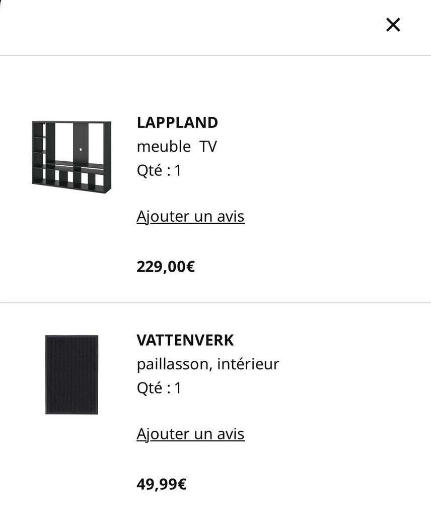 Lot Meuble TV LAPPLAND + 2 Hack Tapis + 3 Rangements, Enlèvement, Comme neuf