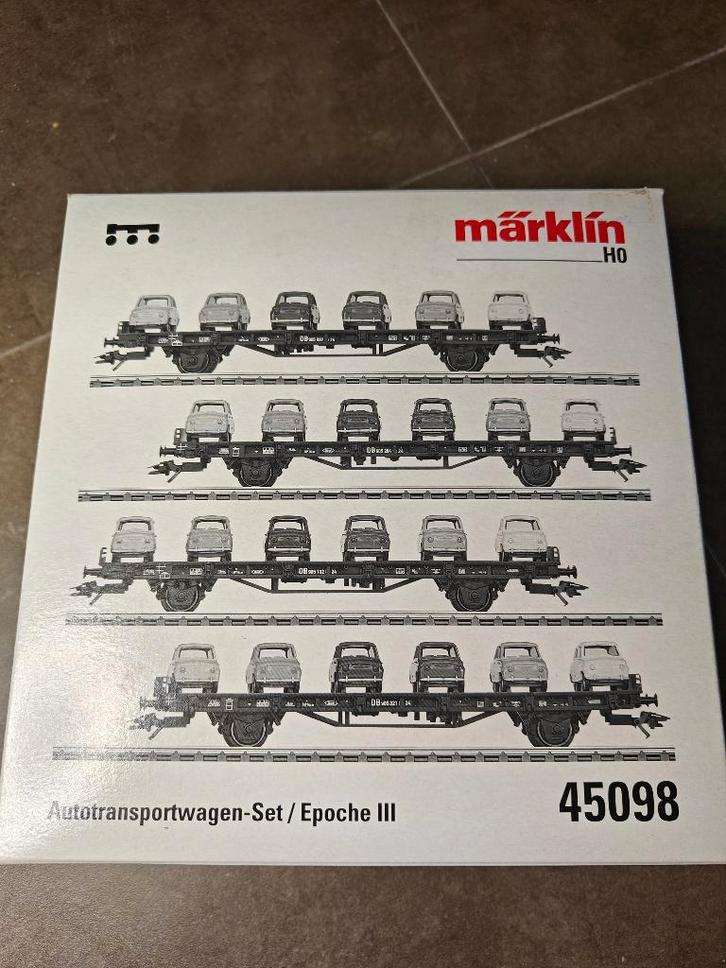 Kit de transport de voiture Marklin 45098, Hobby & Loisirs créatifs, Trains miniatures | HO, Neuf, Wagon, Märklin, Enlèvement ou Envoi