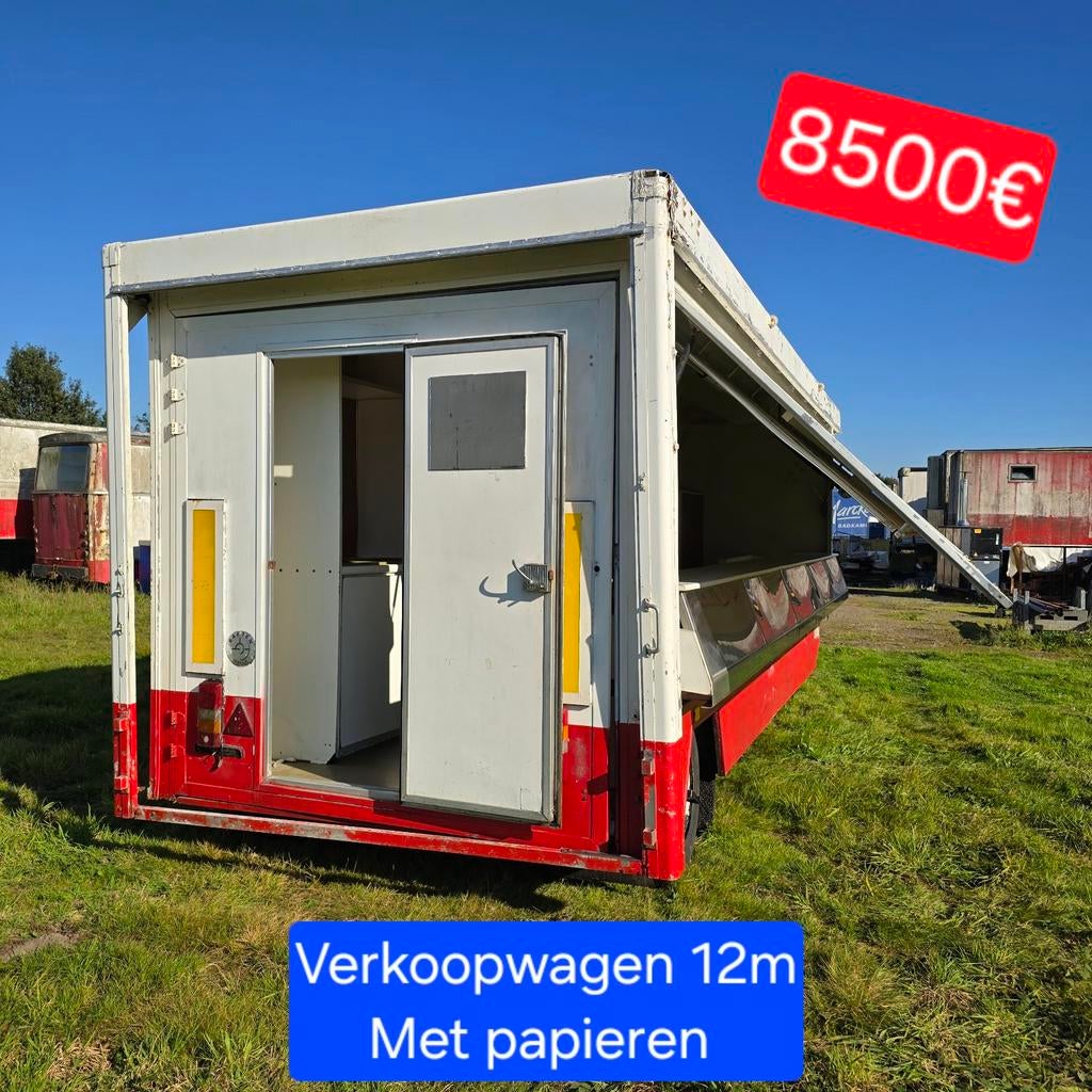 24 foodtruck verkoopwagen horeca trailer caravan chassis B&B, Zakelijke goederen, Ophalen