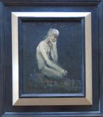 ROGER VAN BELLEGHEM / NAAKTE VROUW / OLIEVERF 34x30cm KADER, Enlèvement ou Envoi