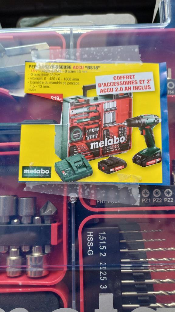 Perceuse/ visseuse Metabo NEUVE coffret complet, Bricolage & Construction, Outillage | Autres Machines, Enlèvement