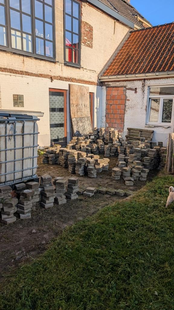 Vierkante terras klinkers 35-40m², Ophalen, Klinkers