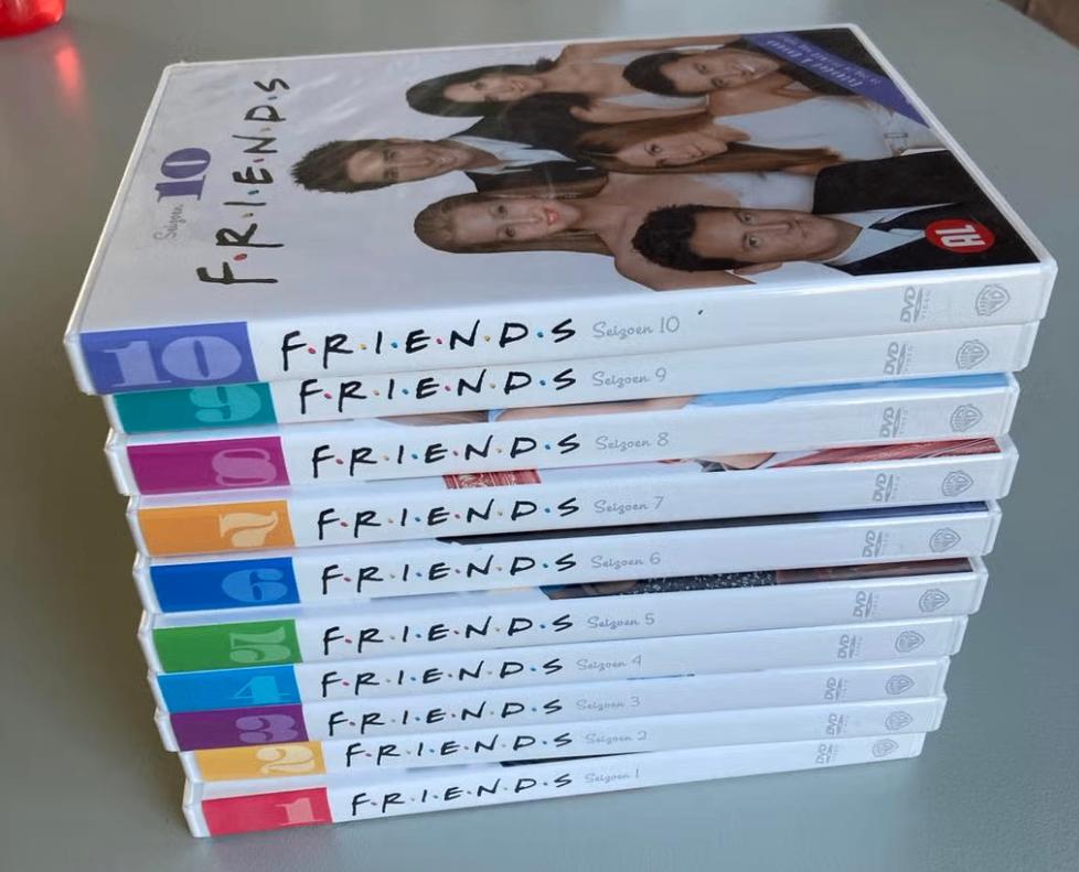 Friends dvd seizoen 1 t/m 10 met NL ondertiteling, Coffret, Comme neuf, Envoi, Comédie