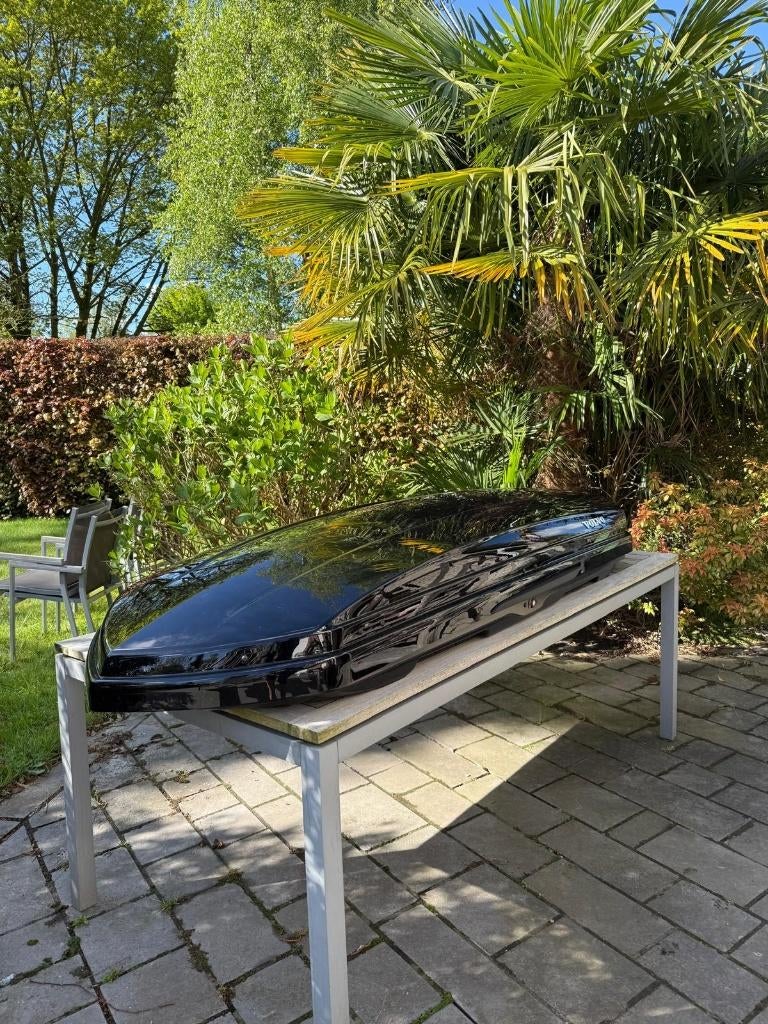 Dakkoffer Volvo/Thule Motion 200 Zwart Glossy - Space Design, Autos : Divers, Coffres de toit, Comme neuf, Enlèvement