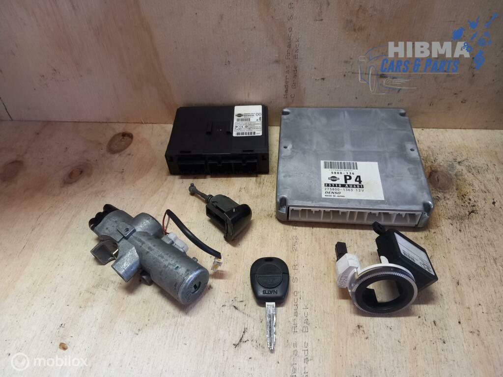Nissan Primera III 2.2 DCT Sleutelset + ECU 23710AU601 02-09, Gebruikt, Ophalen of Verzenden, Nissan, Nissan