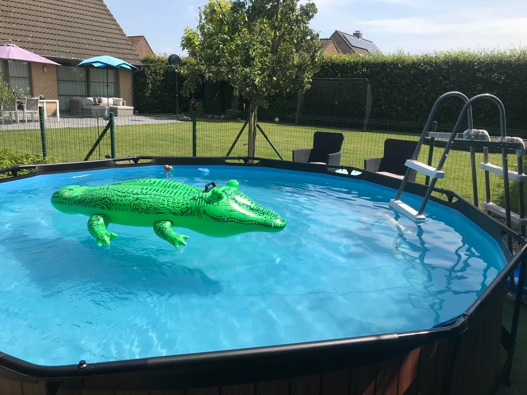 Opzet zwembad, Exit WOOD, diameter 360x76, Tuin en Terras, Zwembaden, Zo goed als nieuw, Rechthoekig, Ophalen